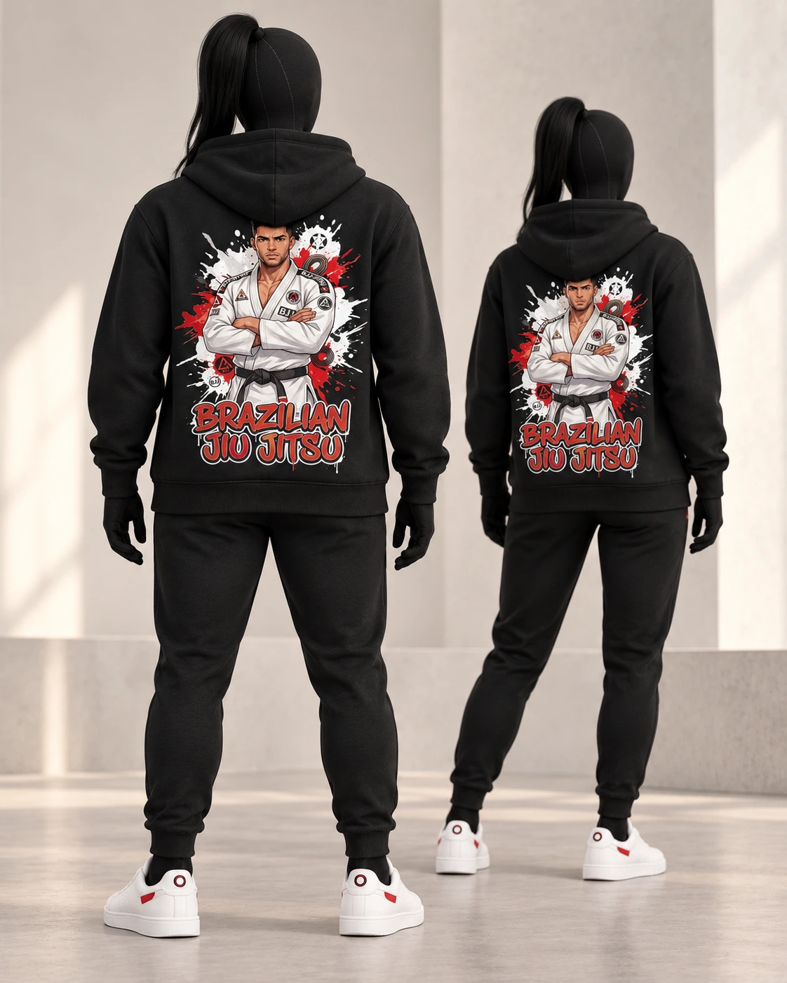 BJJ · Fighters · Black · back