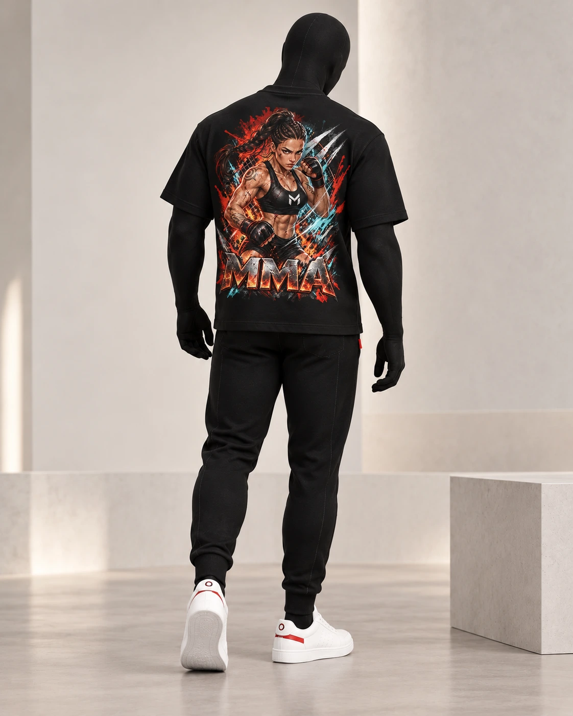 MMA · Fighters Dark Series · Black · back
